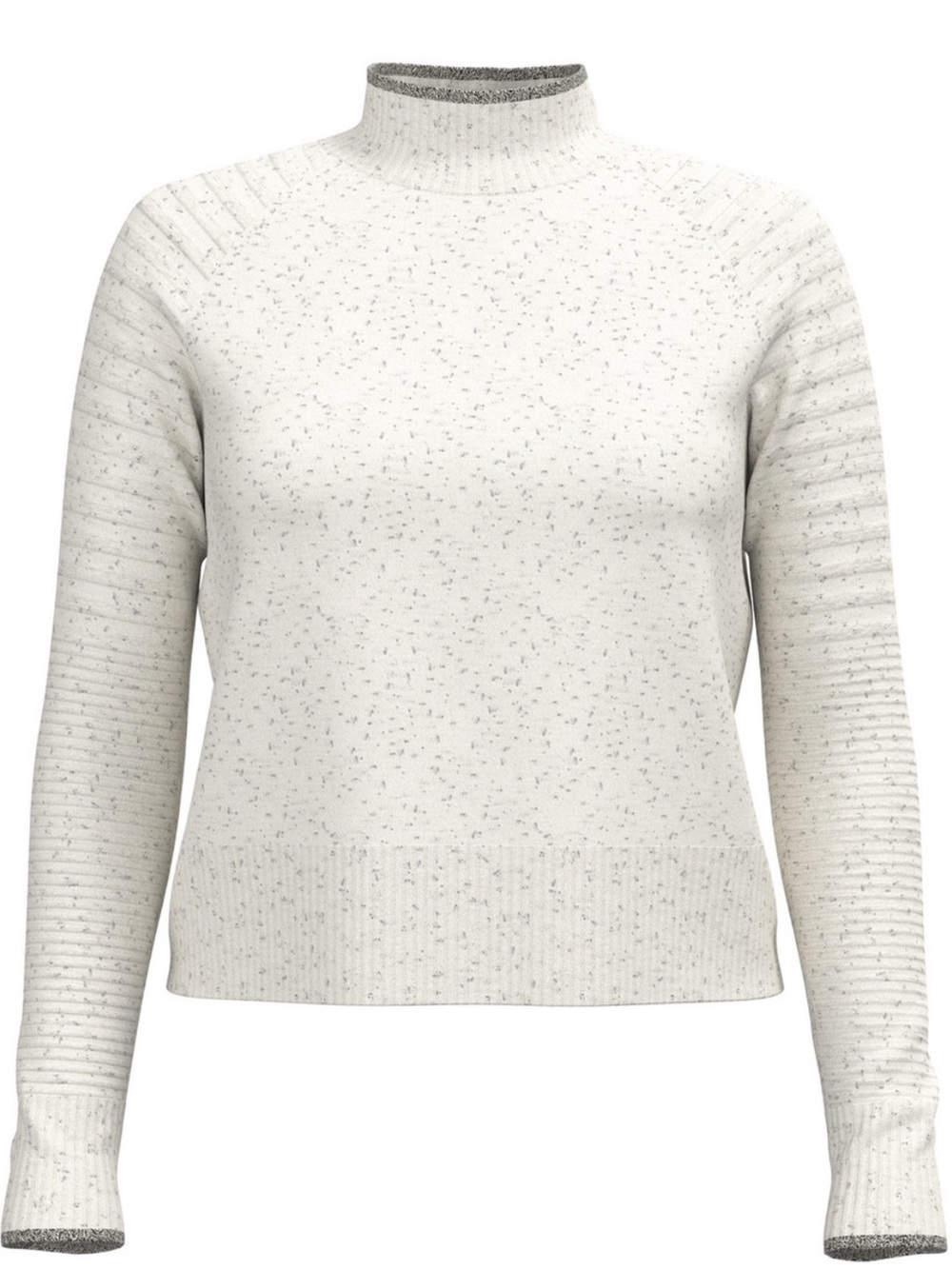 Smartwool Women’s Edgewood Cream Speckled Mock Neck Sweater Small